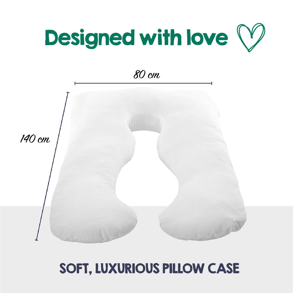 Woolcomfort Aus Made Maternity Pregnancy Nursing Sleeping Body Pillow Pillowcase Included Ocean