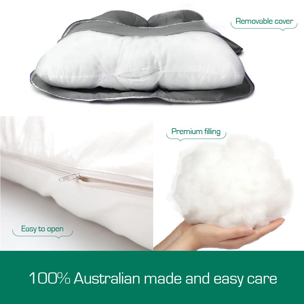 Woolcomfort Aus Made Maternity Pregnancy Nursing Sleeping Body Pillow Pillowcase Included Ocean