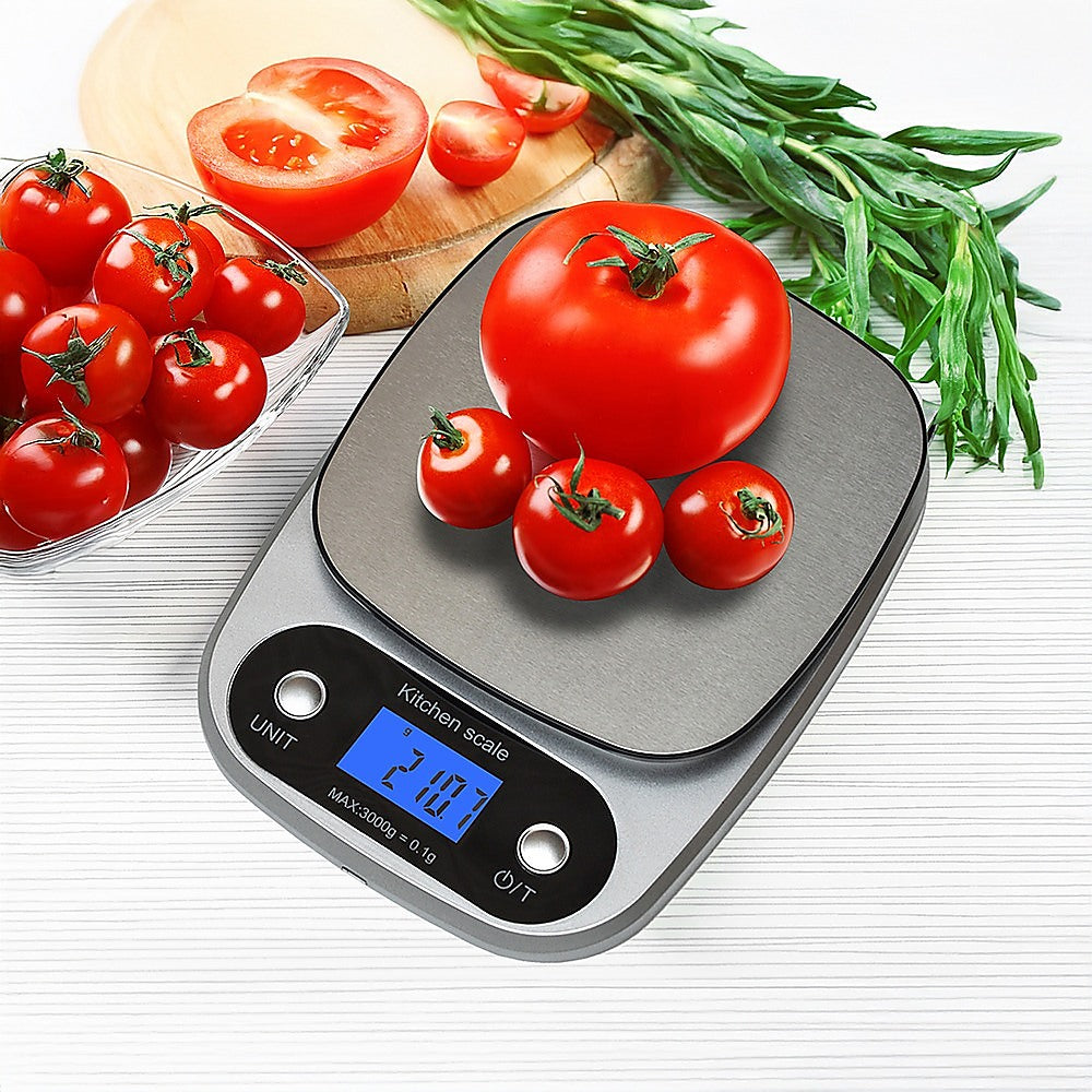 0.1g Digital Kitchen Scale 3kg Rechargeable High Precision Food