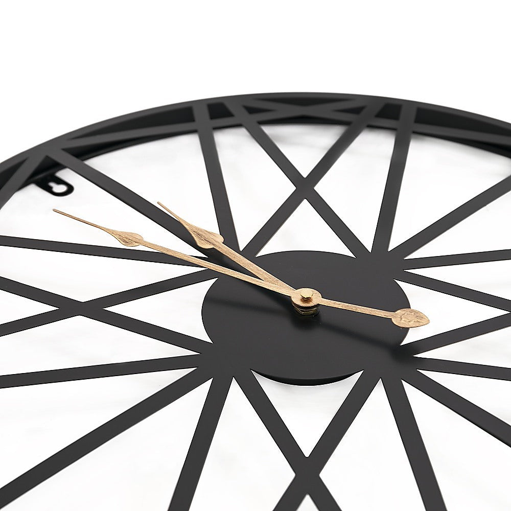 Large Metal Outdoor Wall Clock – Weather-Resistant for Garden and Home Decor