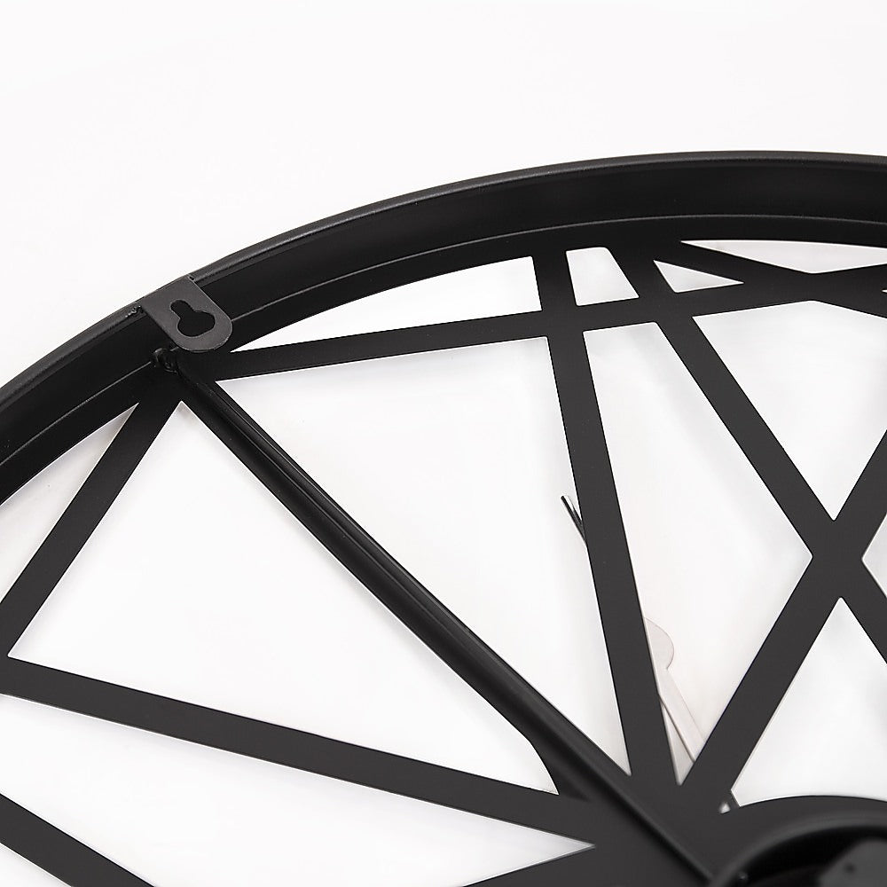 Large Metal Outdoor Wall Clock – Weather-Resistant for Garden and Home Decor