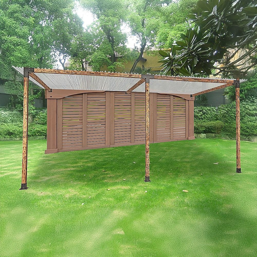 Roof Pergola Gazebo Shed Matte Black Steel Brackets DIY Kits