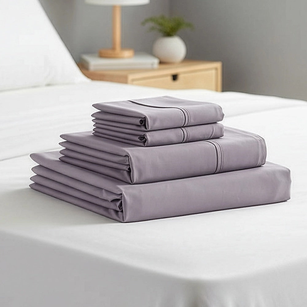 Bed Sheet Set – 1800 Series Microfiber, Deep Pocket, Soft & Breathable, Grey