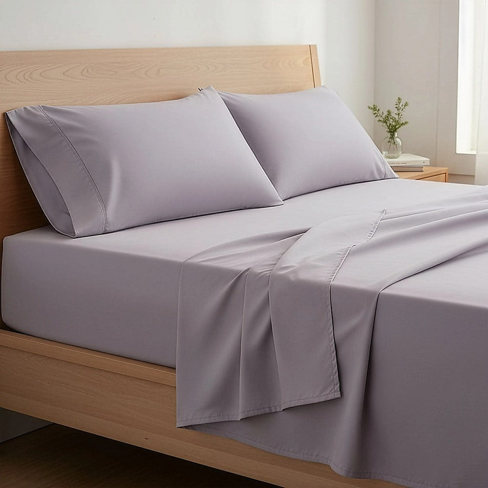 Bed Sheet Set – 1800 Series Microfiber, Deep Pocket, Soft & Breathable, Grey