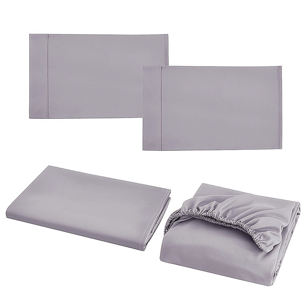 Bed Sheet Set – 1800 Series Microfiber, Deep Pocket, Soft & Breathable, Grey