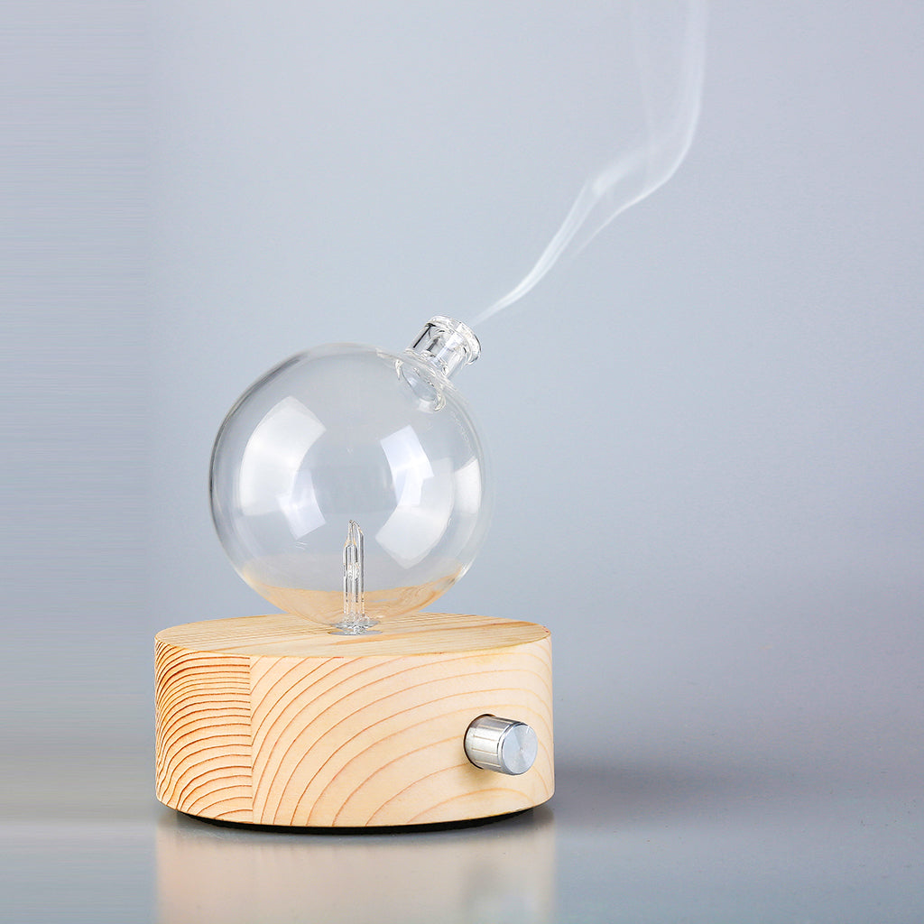 Round Glass Nebuliser Waterless Essential Oil Diffuser Aromatherapy