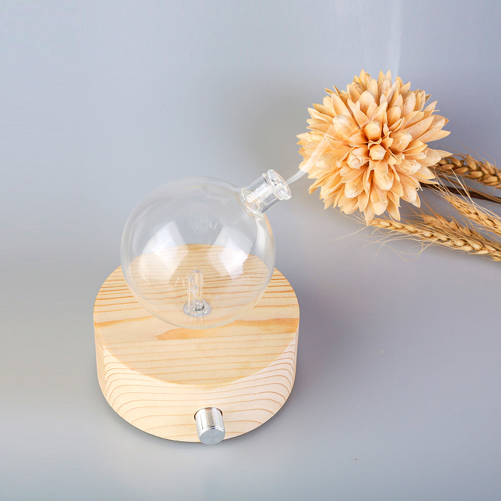 Round Glass Nebuliser Waterless Essential Oil Diffuser Aromatherapy