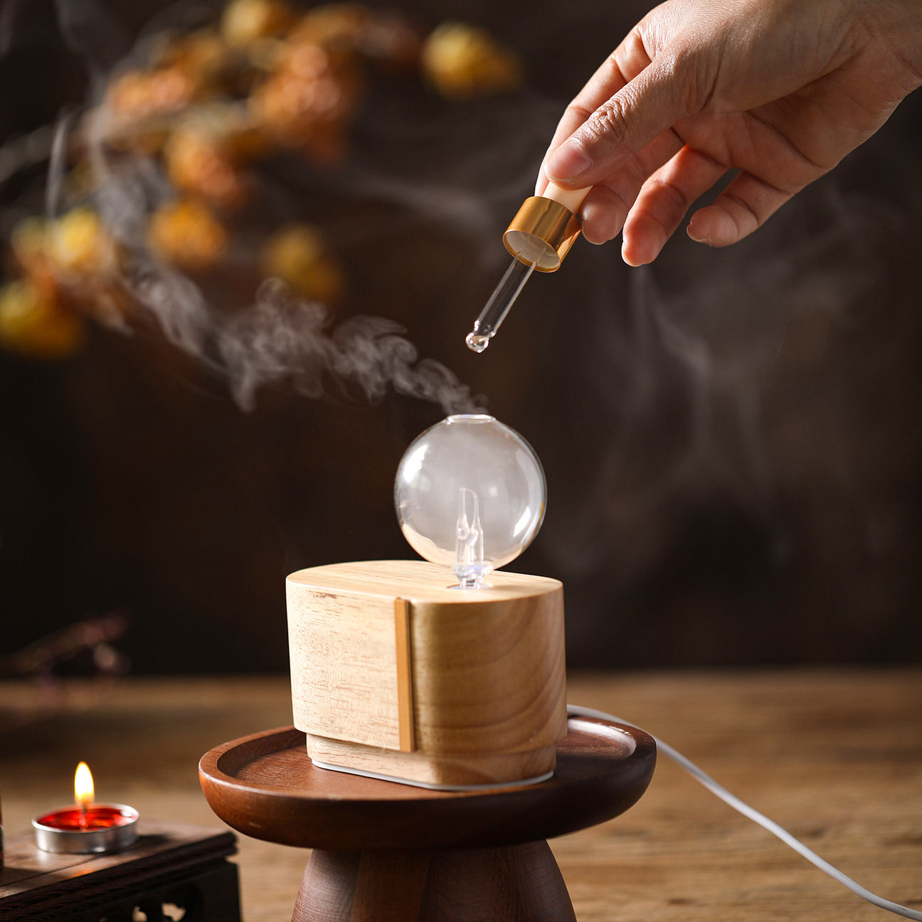 Mini Orb Nebuliser Waterless Essential Oil Diffuser Aromatherapy Glass