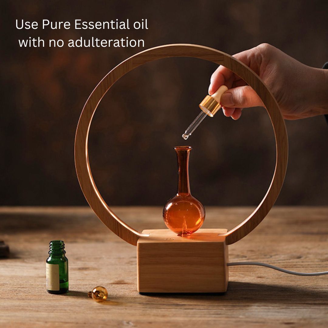 LUNA Nebuliser with Ring Light Waterless Essential Oil Diffuser Aromatherapy
