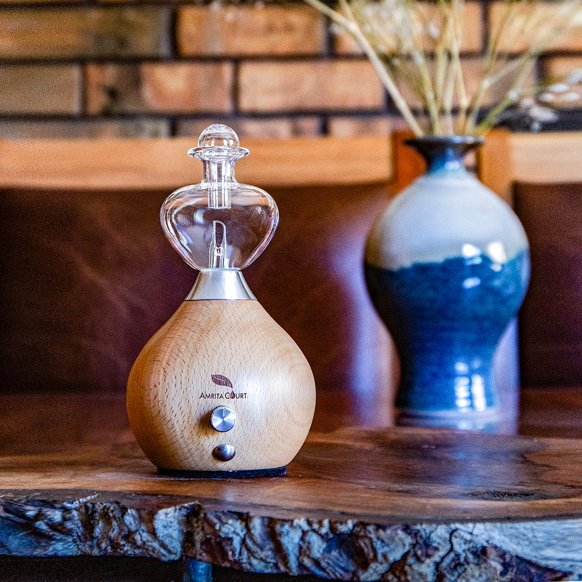 Hourglass Essential Oil Diffuser Ultrasonic LED Humidifier Glass Home