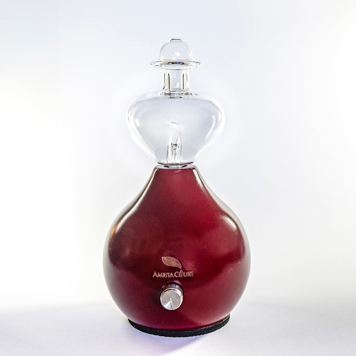 Hourglass Glass Nebuliser Red Waterless Essential Oil Diffuser Eco Friendly