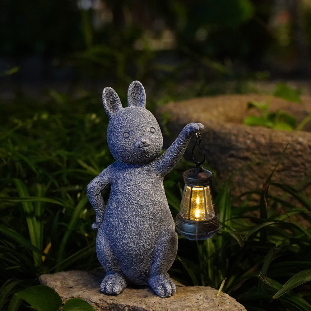 Solar Rabbit Lantern Garden LED Light Outdoor Waterproof Lawn Decor