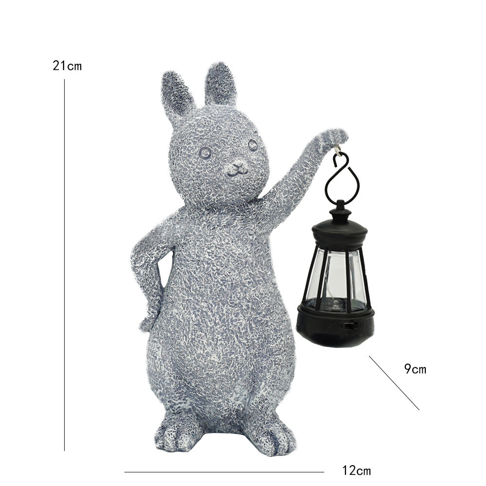 Solar Rabbit Lantern Garden LED Light Outdoor Waterproof Lawn Decor