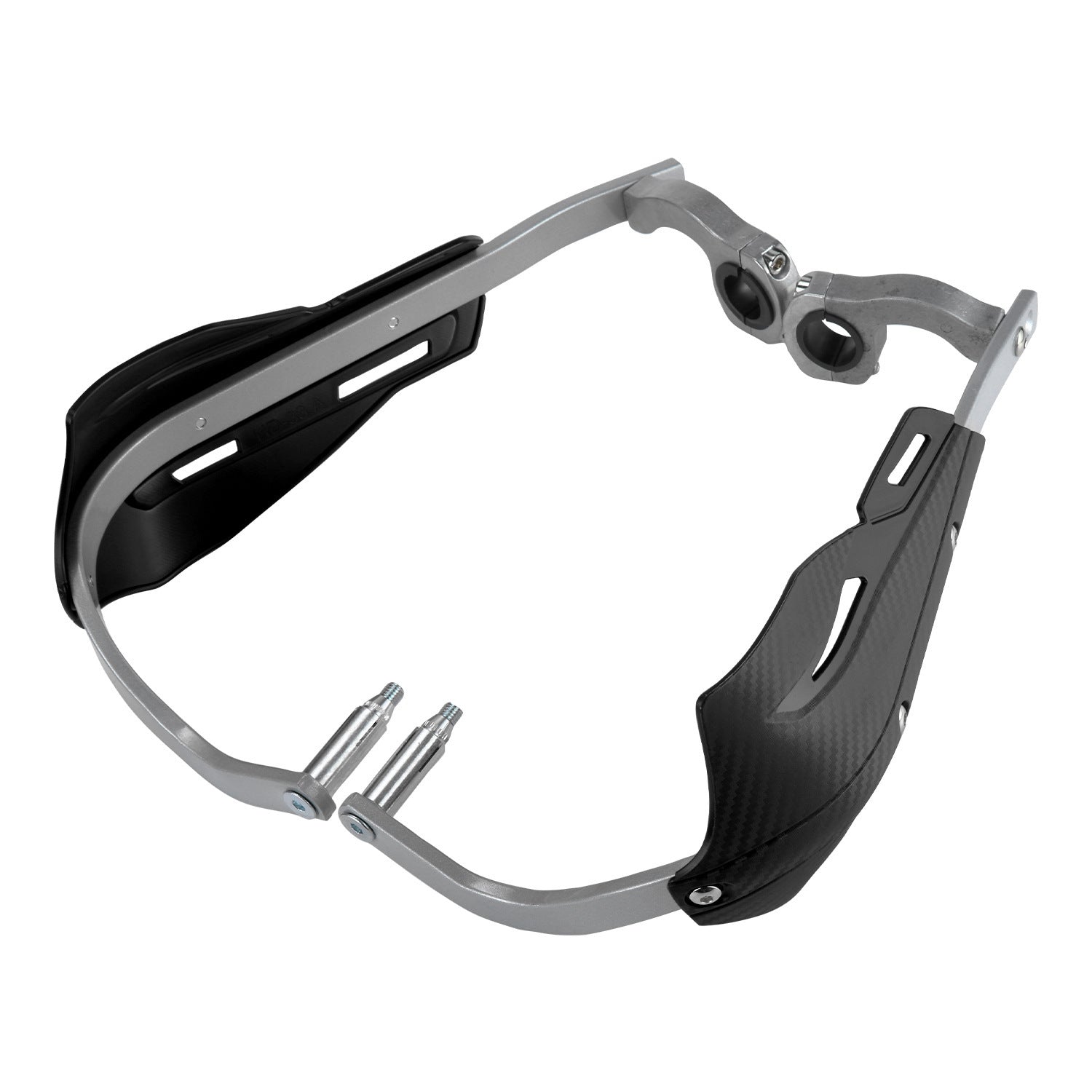 Professional Universal Motorcycle Handguards for Honda CC110 Cross Cub - Heavy Duty Aluminum Alloy Anti-Collision Brush Guards, Carbon Fiber Style Handlebar Protectors for Dirt Bikes and Off-Road Motorcycles - 1 Pair—White
