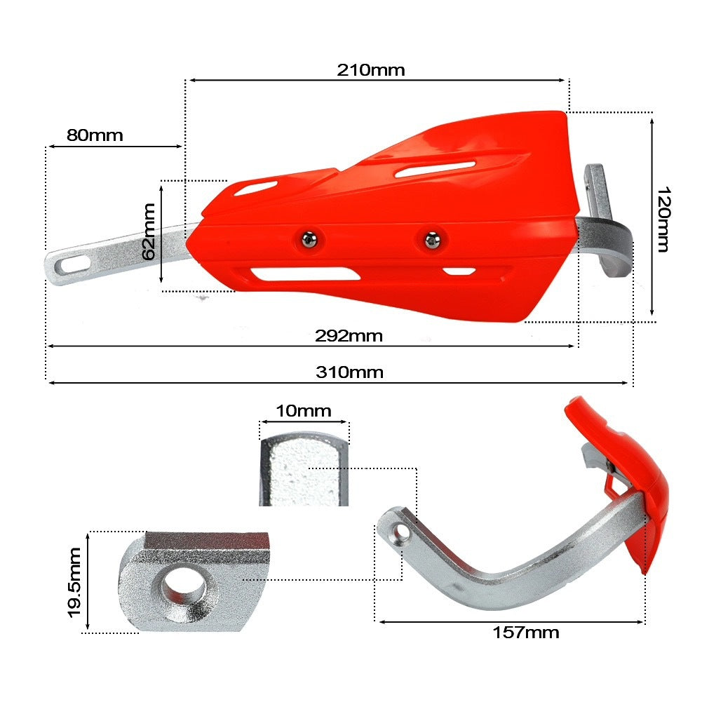 Professional Universal Motorcycle Handguards for Honda CC110 Cross Cub - Heavy Duty Aluminum Alloy Anti-Collision Brush Guards, Carbon Fiber Style Handlebar Protectors for Dirt Bikes and Off-Road Motorcycles - 1 Pair—Orange