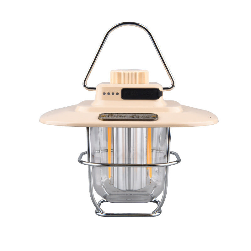 Vintage LED Camping Lantern Rechargeable Portable Outdoor Light