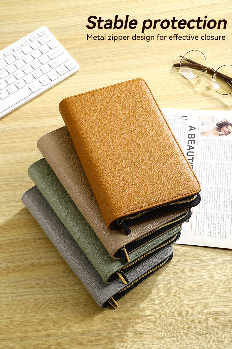 Gray PU Leather Zippered Photo Album - Holds 240 3 Prints"