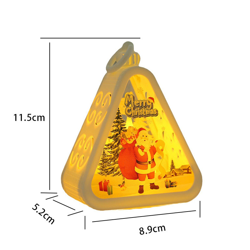 Christmas Mini Lantern Set LED Santa Scene Tabletop Decoration Lights