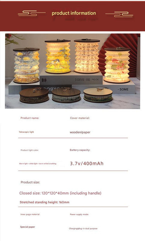 Foldable Camping Lantern LED USB Rechargeable Portable Outdoor Emergency Light
