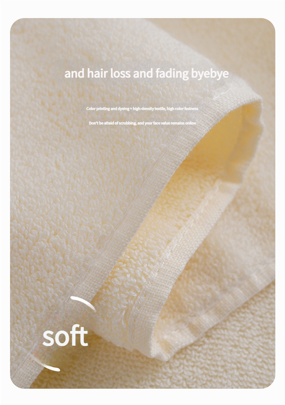 Premium Absorbent Cotton Towel Set - Soft Bath & Hand Towels with Double-Sided Plush