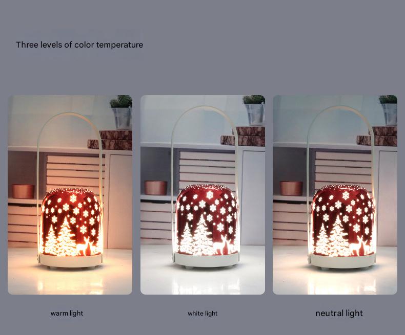 Christmas LED Lantern Decoration Light Dimmable 3 Color Tabletop Home Decor