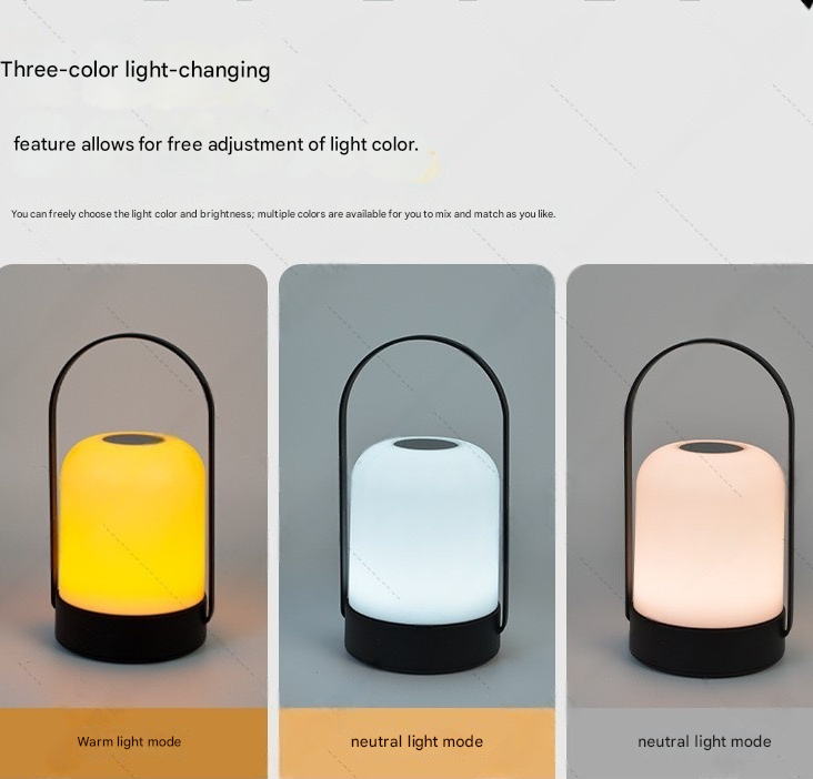Portable LED Lantern Rechargeable Table Lamp Touch Dimmable Home Night Light