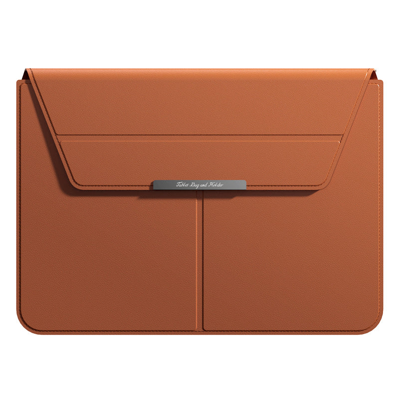 3-in-1 Detachable PU Leather Laptop Sleeve with Ergonomic Stand & Mouse Pad(black  13/14 inch)