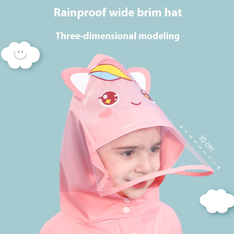 Blue astronaut  Kids Waterproof Raincoat with Expandable Backpack Slot Hooded Rain Jacket for Boys & Girls School & Outdoor(size:L)