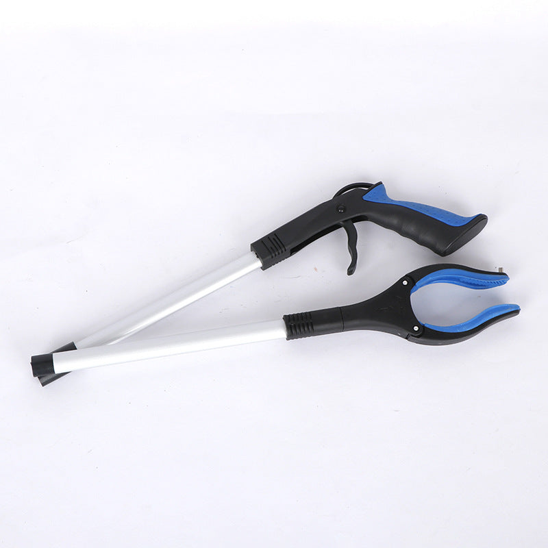 Green and Black Handle Foldable Grabber Reacher Tool - 83cm Aluminium Litter Picker with Magnetic Tip - Lightweight Mobility Aid for Garden & Home Rubbish Cleanup