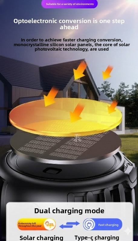 Solar Bug Zapper & Camping Light - 2000V Electric Mosquito Killer with Type-C USB Charging - Portable Insect Trap for Outdoor Patio Garden & Camping - Smart Battery Display - White