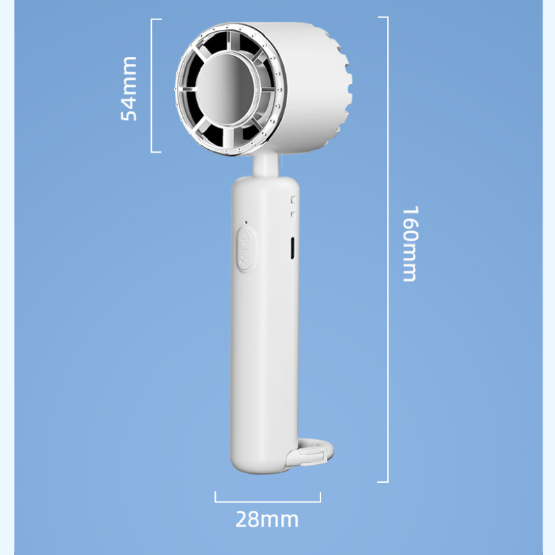Khaki Portable Ice Cooling Handheld Fan USB Rechargeable 2000mAh Silent Battery Fan for Office and Outdoor Use Personal Cooling Solution for Local Professionals