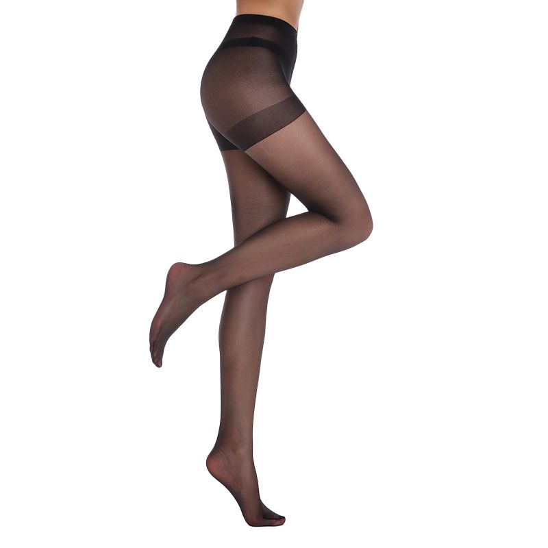 Size M 3 Pcs Black Women's 20 Denier Sheer Tights 3 Pack - Snag Resistant Nylon Elastane Pantyhose with Stretch Fit, Single Seam Design