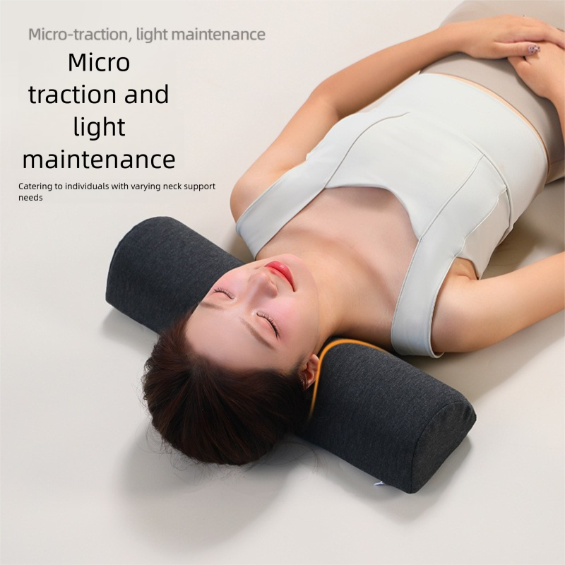 Light gray Cervical Support Pillow – Memory Foam Core with Ergonomic Design for Neck Pain Relief and Deep Sleep