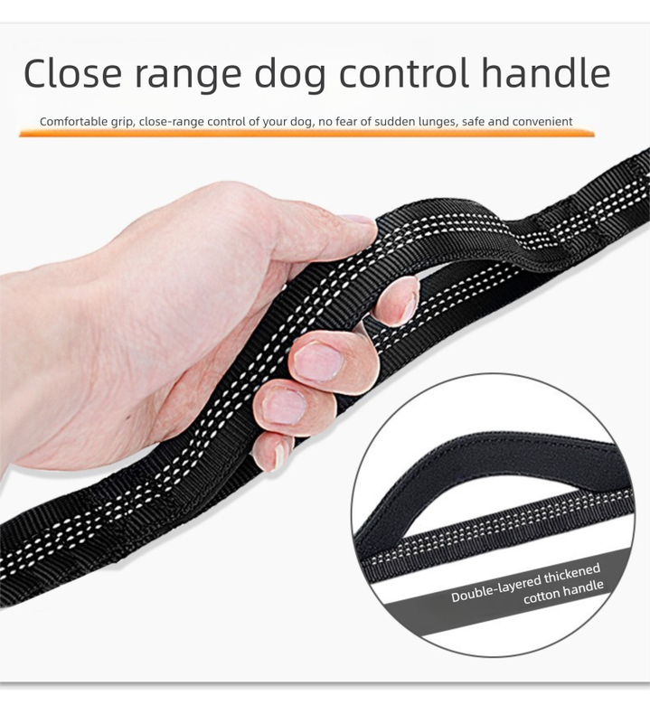 Blue Shock-Absorbing Running & Dog Walking Belt – Integrated Waist Pack with Retractable Traction Rope and Ergonomic Support