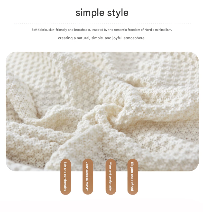 Grey 1130*170cm Nordic Style Tassel Knit Throw Blanket - Soft Polyester Sofa Blanket with Pineapple Texture - Breathable & Lightweight for Office, Couch, Travel - Boho Chic Home Decor