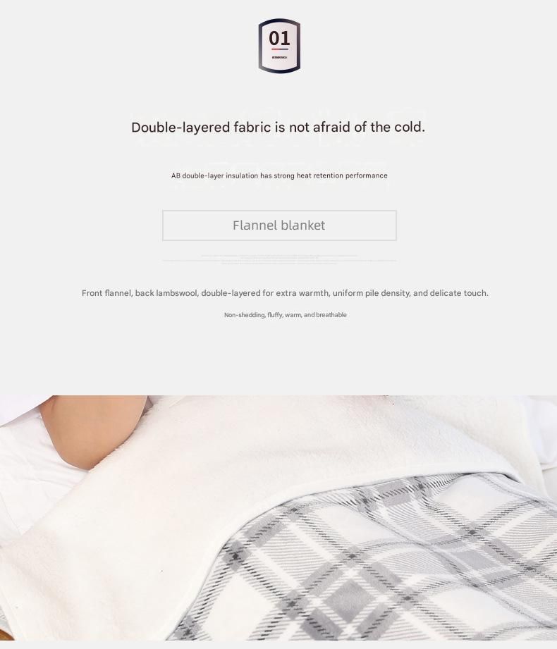Gray and White 100*140cm Japanese-Style shawl blanket Ultra-Soft Blanket - Thick Polyester Throw for Sofa, Bed, Office,  Cozy Nap Blanket for Winter & All Seasons