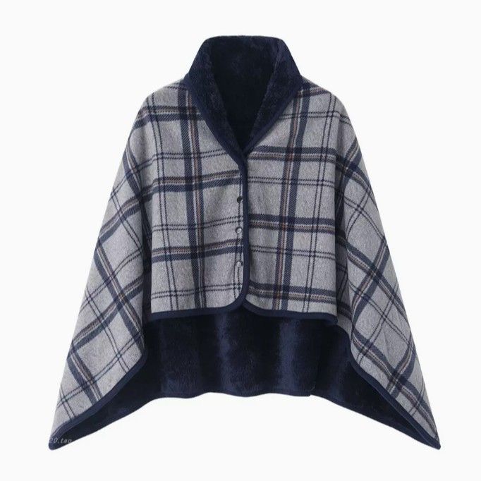 Blue and Gray 100*140cm Japanese-Style shawl blanket Ultra-Soft Blanket - Thick Polyester Throw for Sofa, Bed, Office,  Cozy Nap Blanket for Winter & All Seasons