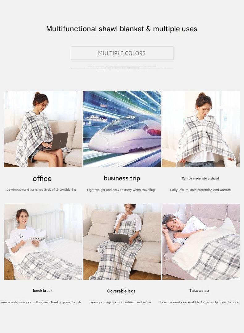 Blue and White 100*140cm Japanese-Style shawl blanket Ultra-Soft Blanket - Thick Polyester Throw for Sofa, Bed, Office,  Cozy Nap Blanket for Winter & All Seasons