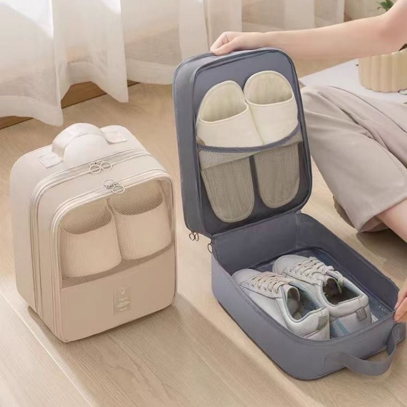 Pink Travel Shoe Bag Portable Luggage Organizer Waterproof Dustproof Shoe Pouch