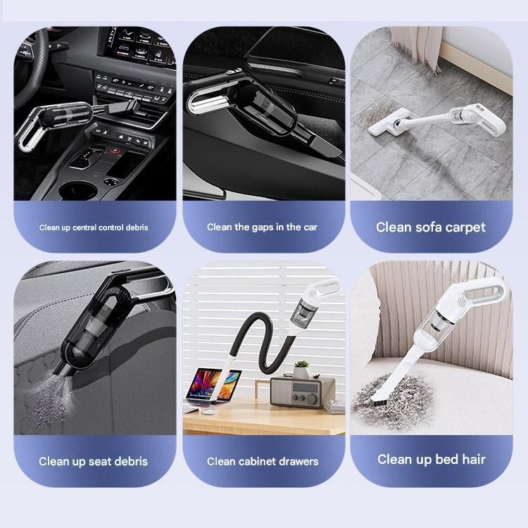 Cordless Handheld Vacuum Cleaner set -  USB Rechargeable Portable Car Vacuum with Detachable Nozzle, Lightweight Dust Buster for Car Interior, Home, Office and Pet Hair