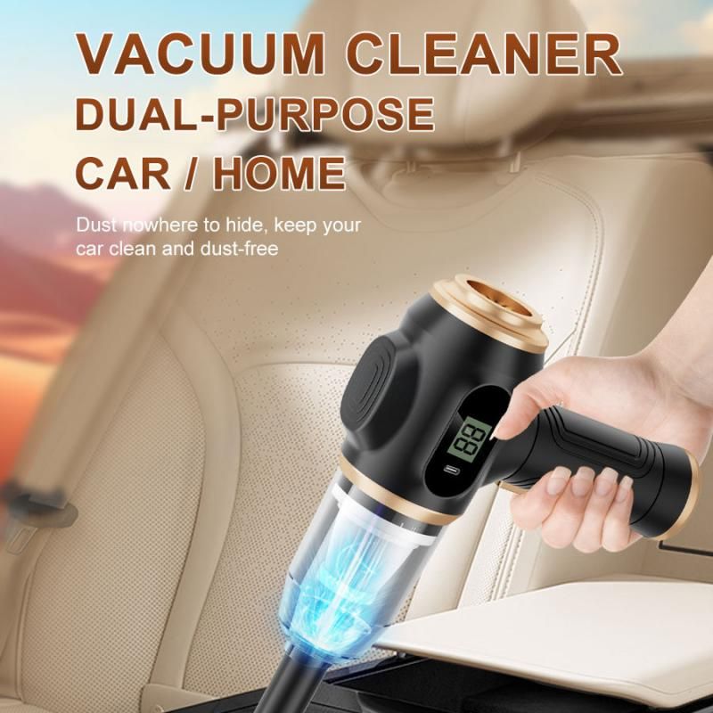 Black and White Cordless 2-in-1 Cleaning Kit  Vacuum cleaner(2 x 2000mAh) and Spin Scrubber Set（Includes three types of brush heads） for Home Car Kitchen Bathroom Cleaning