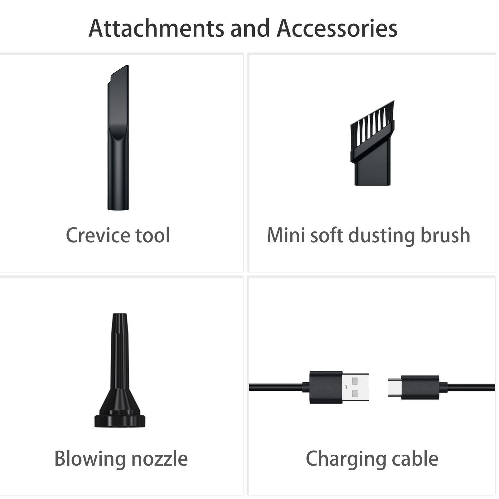Portable Wireless Car Vacuum Cleaner 4 in 1 Handheld Air Duster Rechargeable Mini Vacuum for Pet Hair Keyboard Car Interior