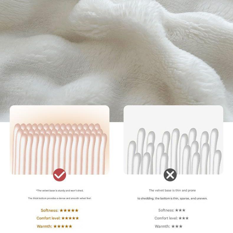 Mushroom-Themed Plush Slippers & Bubble Fleece Throw Blanket Set — A Cozy, Warm Winter Home Gift Bundle, Including Soft & Warm Indoor Slippers (Size AU 10-11) and a 100x150cm Flannel Throw Blanket