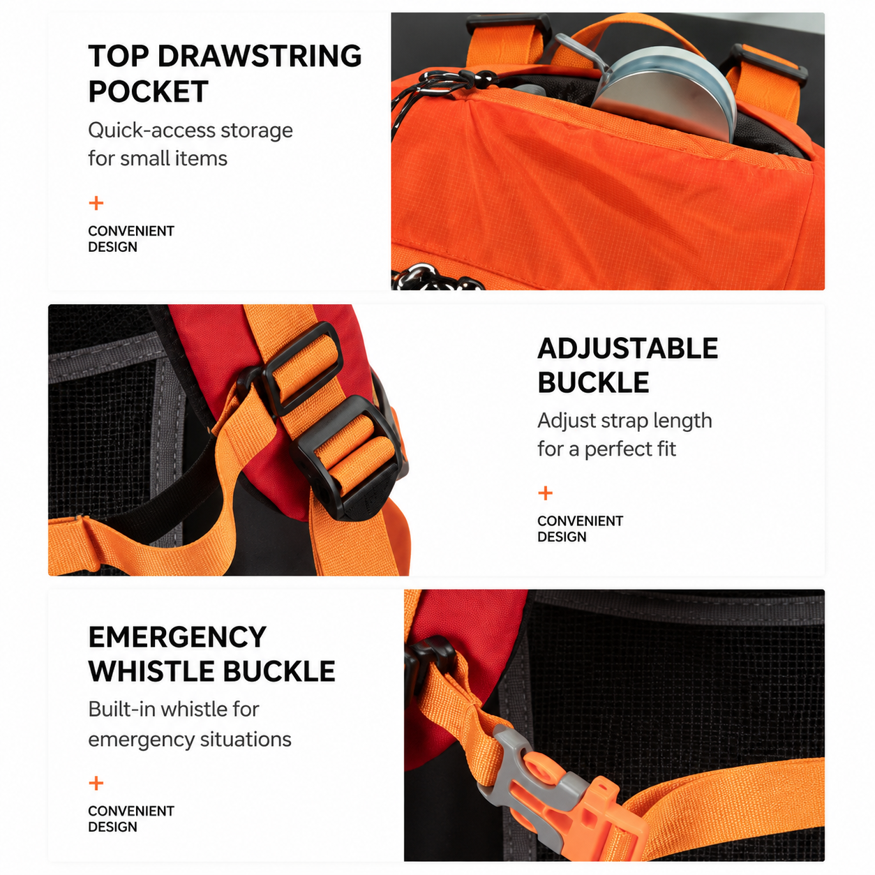 40L Black Lightweight Outdoor Hiking Backpack with Detachable Suspended Frame & Rain Cover - Waterproof Travel Daypack, Multi-Pocket Storage and Gear Attachments for Trekking Camping Cycling Adventures