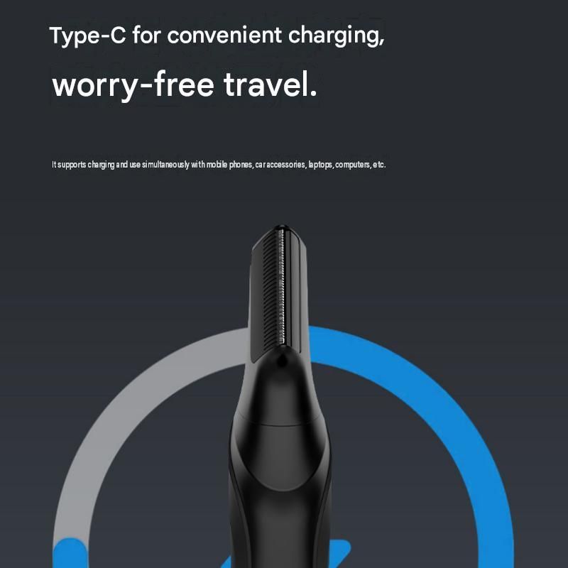 3-in-1 Electric Body Groomer for Men - IPX5 Waterproof, USB-C Rechargeable, Adjustable 3-12mm Comb, Skin-Safe Rounded Blade, Travel Lock, Wet Dry Use