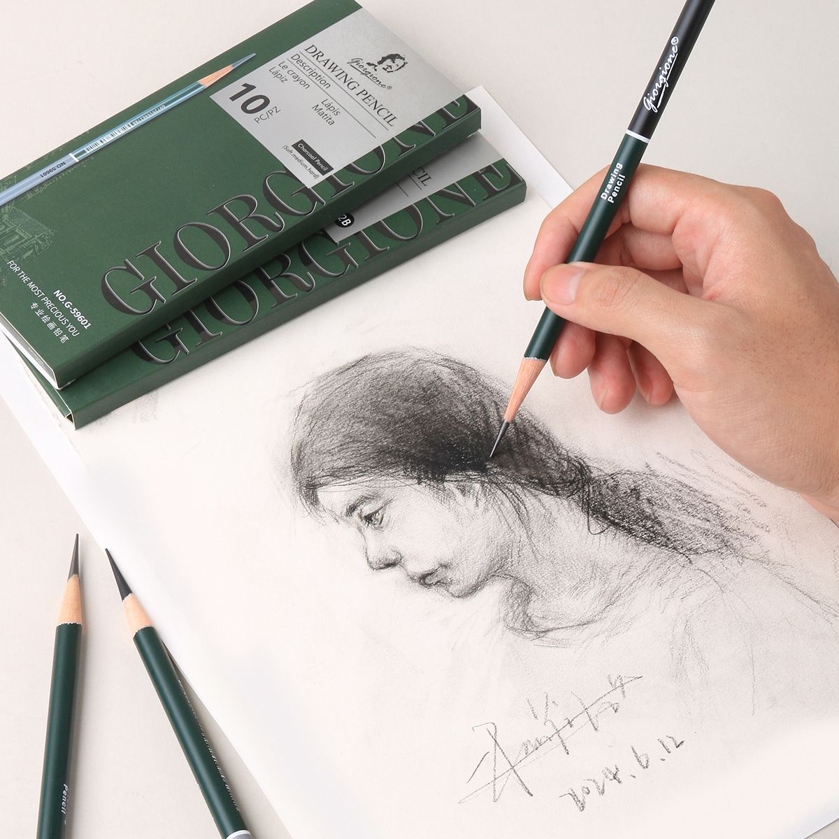 12-Pack 2H Graphite Sketching Pencils - Drawing Pencils for Fine Lines, Technical Drawing, Drafting, Sketching and Everyday Writing