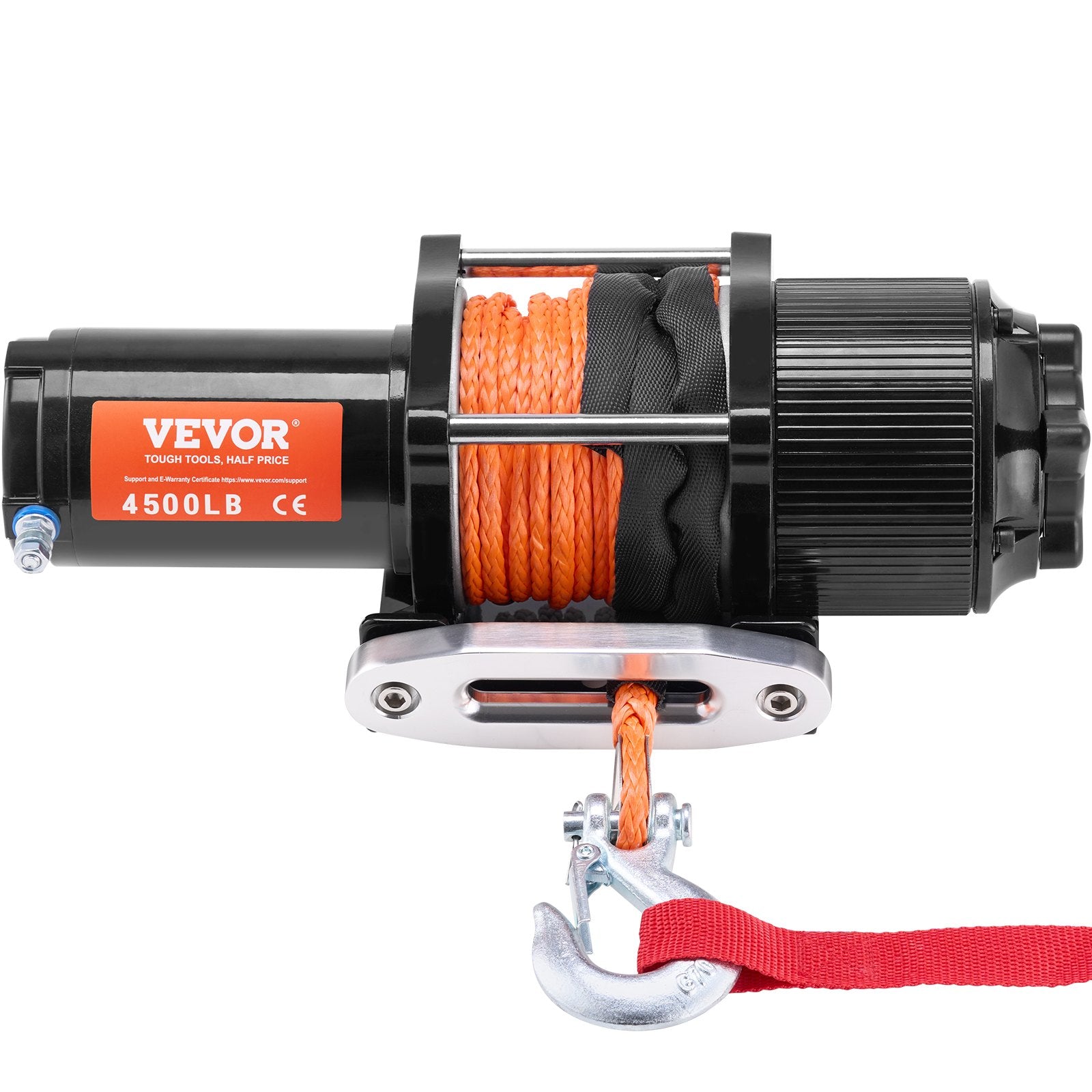 Electric Winch ATV UTV 2041 kg Synthetic Rope Waterproof Remote Control