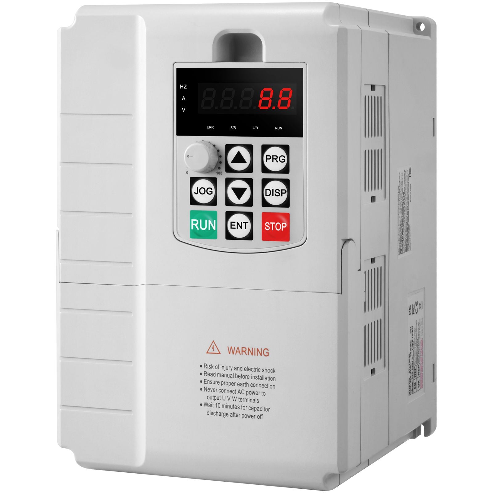 VFD 10HP, 7.5KW, 34A, 1 Phase 220V-240V Input to 3 Phase 220V-240V Output Variable Frequency Drive, 0-400Hz VFD for AC Motor Speed Control