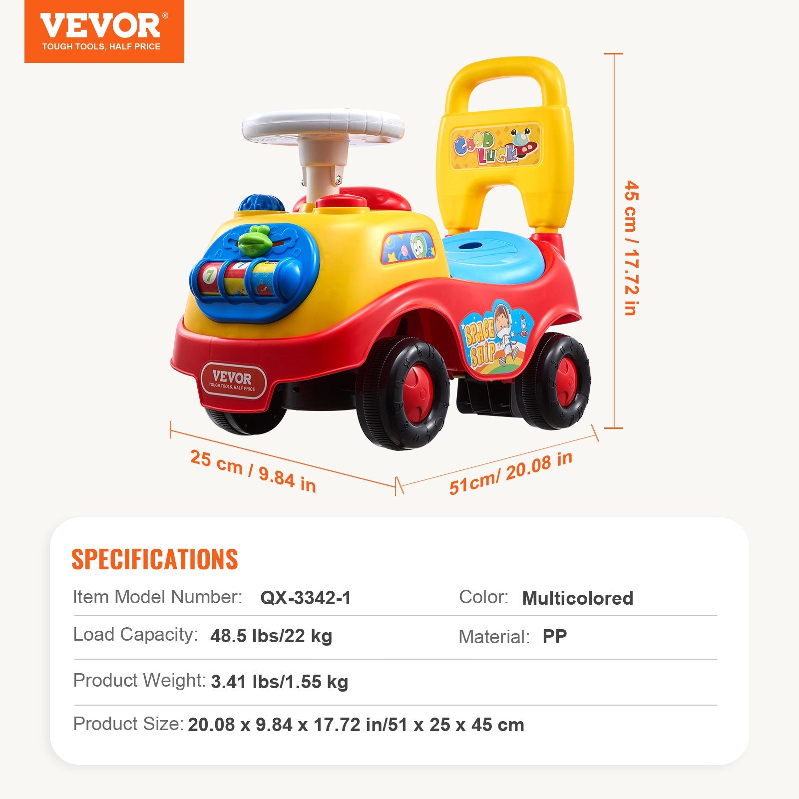 Ride On Push Car for Toddlers, Ages 1-3, Ride Racer, Sit to Stand Toddler Ride On Toy, Classic Kids Ride On Car with Music Steering Wheel, Horn & Under Seat Storage, Ride On Toy for Boys Girls