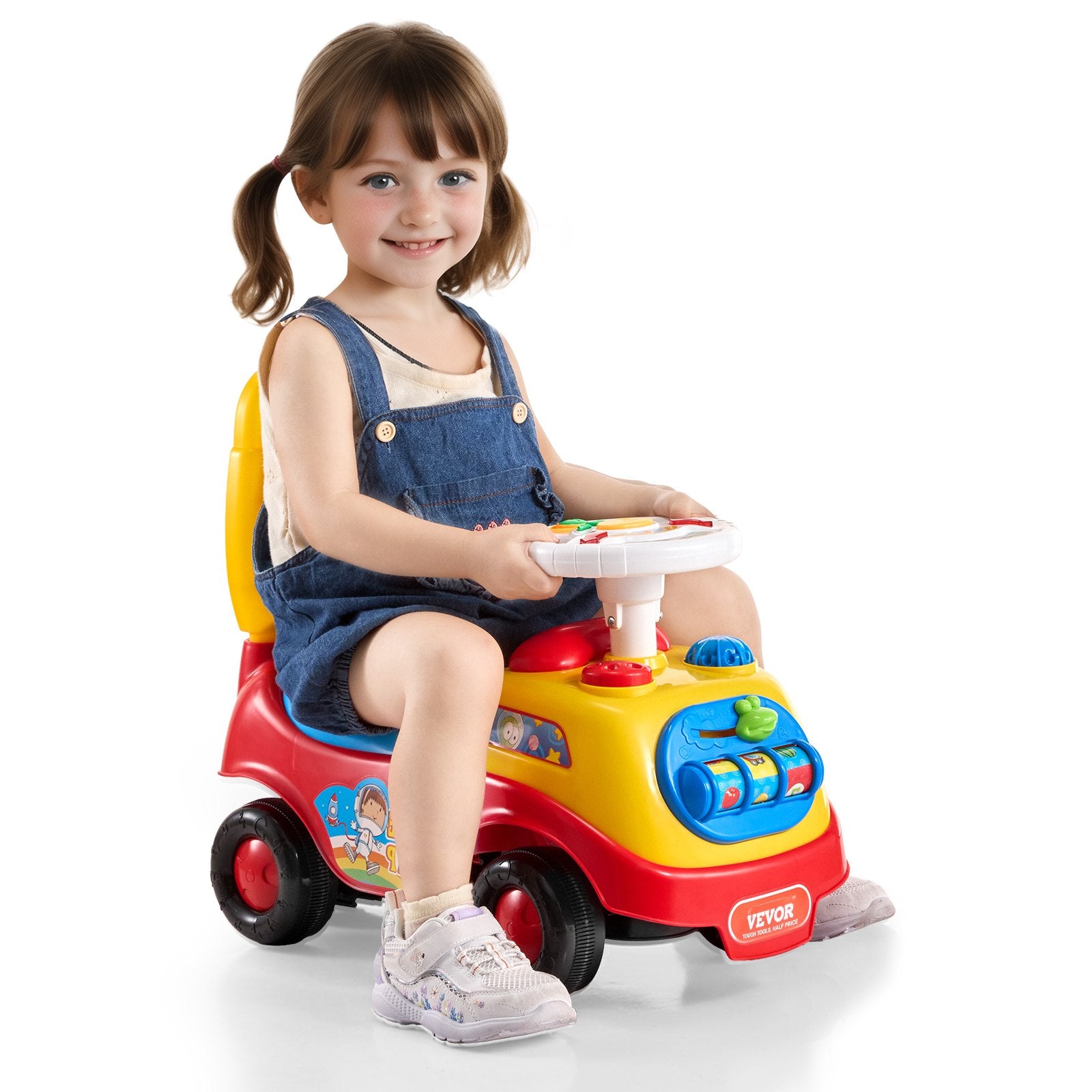 Ride On Push Car for Toddlers, Ages 1-3, Ride Racer, Sit to Stand Toddler Ride On Toy, Classic Kids Ride On Car with Music Steering Wheel, Horn & Under Seat Storage, Ride On Toy for Boys Girls